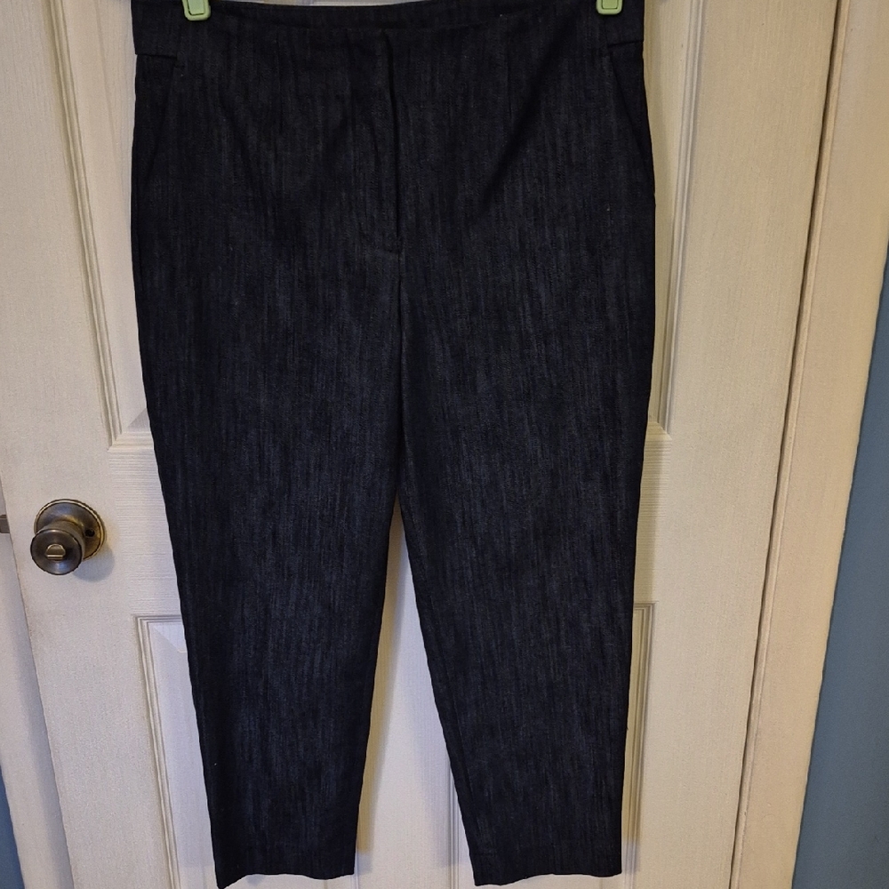Talbots Black Cropped Denim Trouser Pants